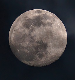 This image of the moon was stacked from multiple images taken while it was behind clouds. The detail of the moon popped out to make it appear to float above the clouds.